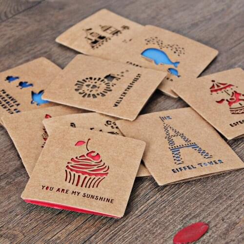 Beautiful w57 Hollow-Out Message e06 e11 Kids Set Postcard Lomo Card Kids Storage Envelope