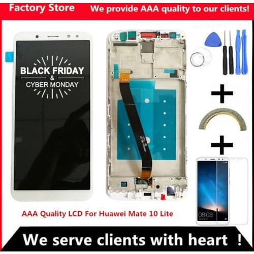 2560*1440 5.9 Inch AAA Quality LCD With Frame For HUAWEI Mate 10 Lite Lcd Display Screen For Mate 10 Lite Digiziter Assembly