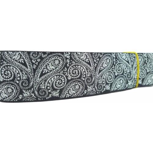1-1/2'' 38mm Wide PAISLEY Dog Collar Jacquard Ribbon