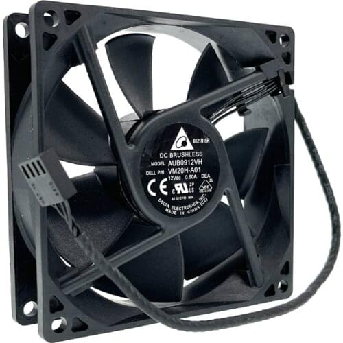 1pcs New Pwm Computer Cpu Cooling fan AFB0912VH = AUB0912VH VM20H-A01 9cm 90mm 90*90*25MM 9225 DC 12V 0.60A 4-pin