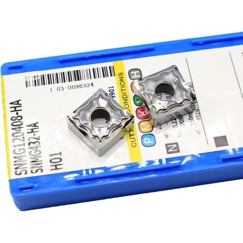 SNMG120408 HA H01 10pcs Aluminum cutter blade Insert Cutting Tool turning tool CNC Tools AL +TIN Alloy wood