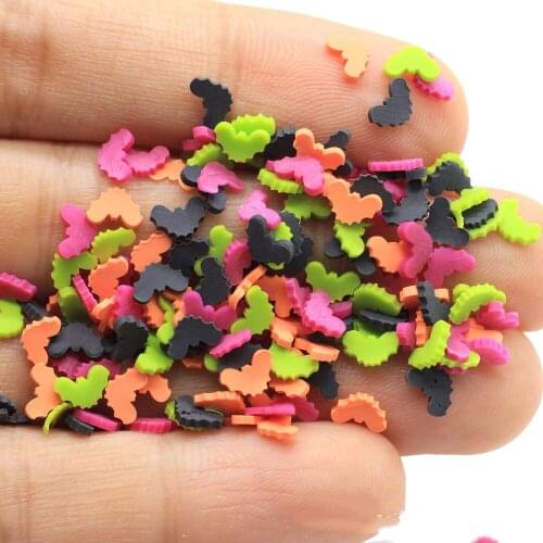 100g Colorful Bat Clay Slices Polyme Soft Clay Sprinkles for Crafts DIY Scrapbook Nail Art Decoration Crystal Mud Slime Filler