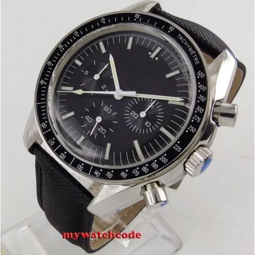 40mm bliger black sterile dial bow glass day week indicator Mechanical automatic mens watch B214