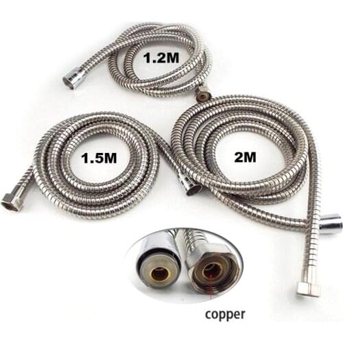 Shower Hose Tube 1.2m/1.5/2m Long for Home Bathroom Shower Water Hose Extension Plumbing Pipe Pulling Stainless Steel U26