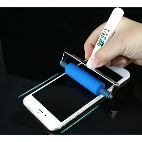 BEST LCD Laminating OCA Anti-static ABS Handle Manual Silk Stretcher Cell Phone Soft Silicone Curved Screen Roller