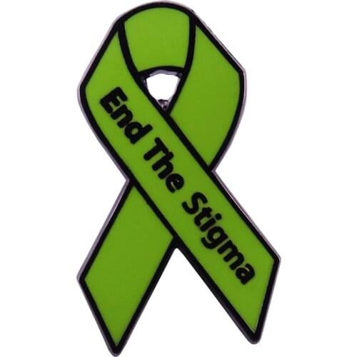 Mental Health Awareness End the Stigma Enamel Metal Badges Lapel Pin Brooches Jackets Jeans Fashion Jewelry Accessories