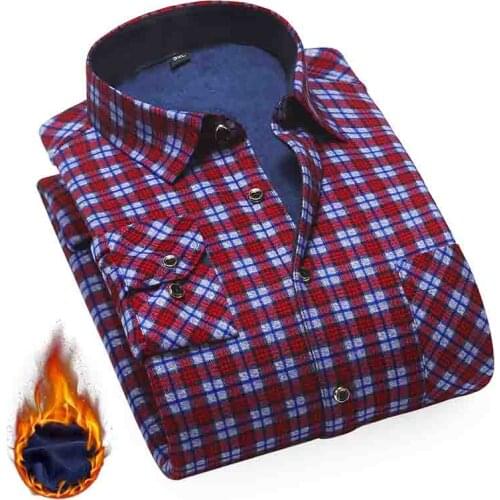 Aoliwen brand 20 colors Men Shirt Long Sleeve Brown men Thick Winter Regular Fit New Model Flannel shirt Male Button Down Shirt