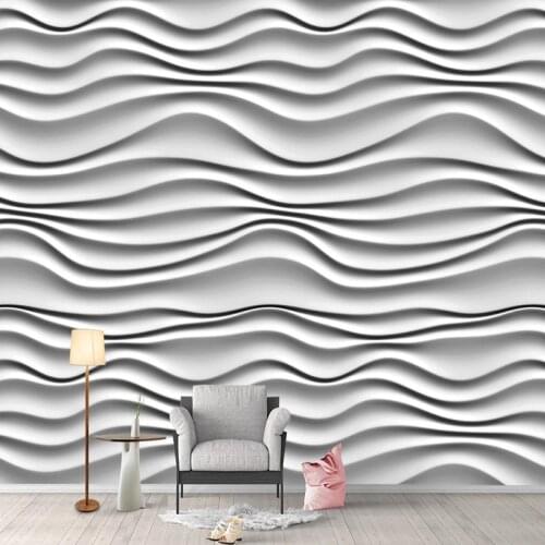 Custom Any Size Mural Wallpaper 3D Abstract Art Stripe Wall Painting Living Room TV Sofa Bedroom Home Decor Papel De Parede 3 D