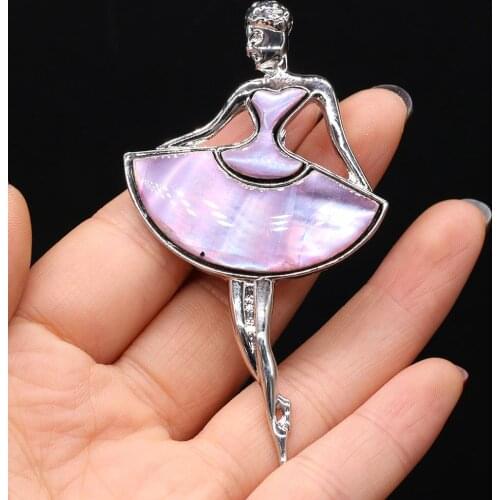 6 Styles Natural Shell Lady Girl Alloy Brooches Women Weddings Banquet Party Office Brooch Pins Exquisite Gifts 45x80mm