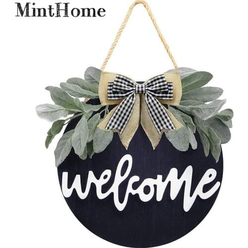 Easter wreath shooting props black and white wreath door hanging home decorations welcome wooden card