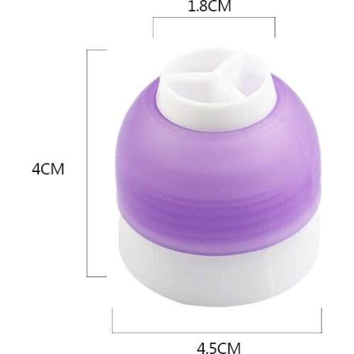 Cupcake Decorating Three Color Coupler Acoplador De Tres Colores Adaptateur Trois Couleurs Piping Mouth converter pizza Silicone