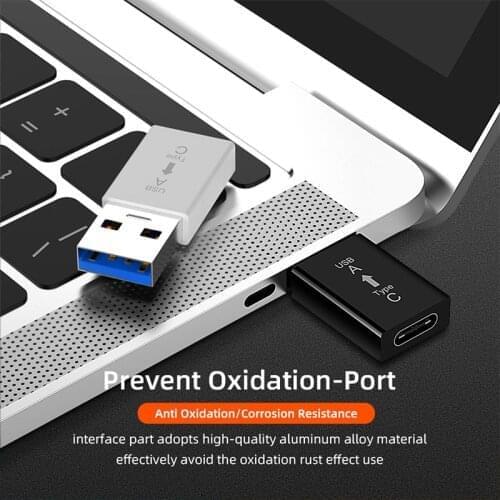 1pc/5pc Type-C To USB 3.0A Adapter Typc-C Convert Male Port Converter Adapter For Type C Data Cable For USB 3.0/ 2.0 Devices