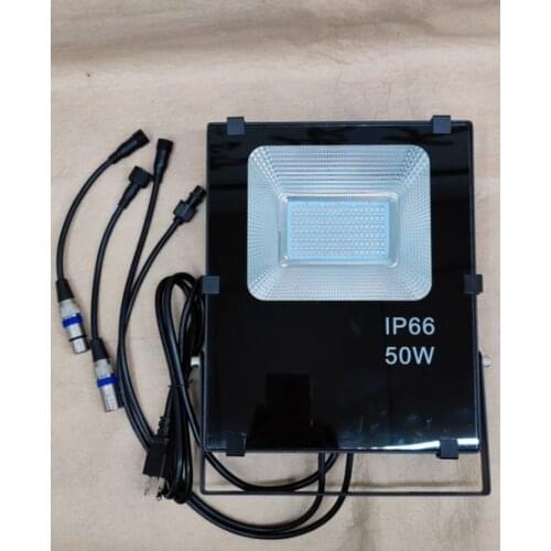 50W flat shape 4 wires connection rgb led flood light DC24V ip66 used for tunnels and railway stations