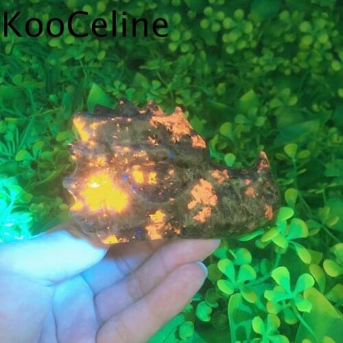 Natural Crystal Quartz Yooperlite Dragon Head Stones Specimen Energy Reiki Healing Home Aquarium Decoration Accessories Gemstone