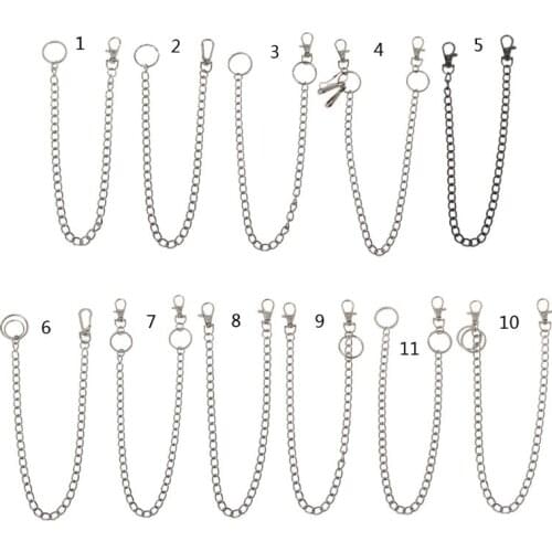 16" Punk Belt Wallet Chain Waist Pants Chain Pocket Chain with Keyring Jewerly