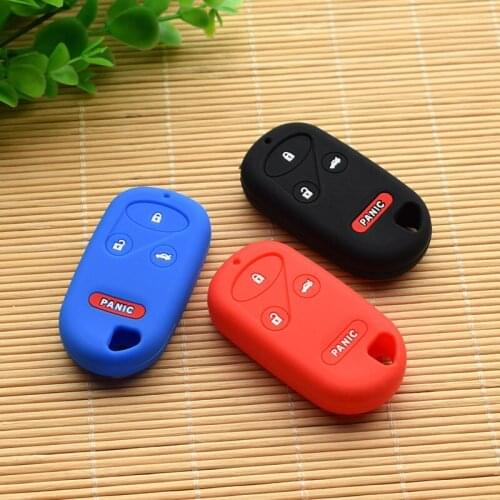 Silicone car key cover case For Honda CRV S2000 Insight Prelude 4 Button car key