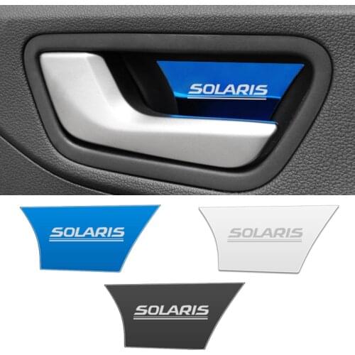 Car Styling Stainless Steel Door Inner Handle Bowl Sticker Handle Bowl Covers for Hyundai Solaris 2017-2020 Accessories