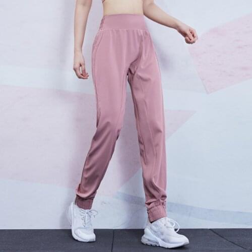 Womens Running Pants Elastic Waist Jogging Excise Trousers Loose Fitness Training Sweatpants Female Solid Sportswear