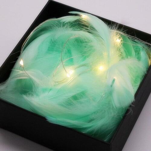 100Pcs/lot Creative Wedding Decoration Candy Box Filler Colorful Feather Raffia Grass Birthday Party Gift Box Filling Feather