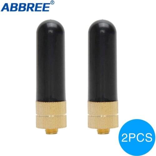 2PCS ABBREE AR-805S Dual Band VHF/UHF 144/430MHZ Mini SMA-F Female For Kenwood ABBREE AR-F6 F8 Baofeng UV-5R BF-888S UV-82