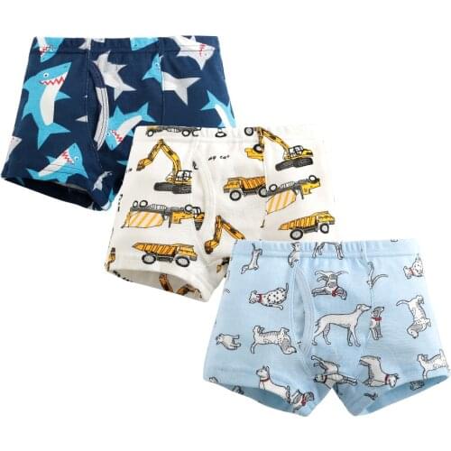 3Pcs/Lot Boys Panties Cotton Underwear 1-12 Year Cute Cartoon Kids Panties Children Short Briefs For Boy