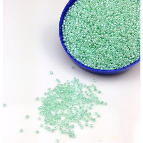 16g 1000pcs 2mm AB Green Colorful Round Opaque Loose Spacer Bead Cezch Glass Seed Beads Handmade Jewelry Making DIY Garment Bead
