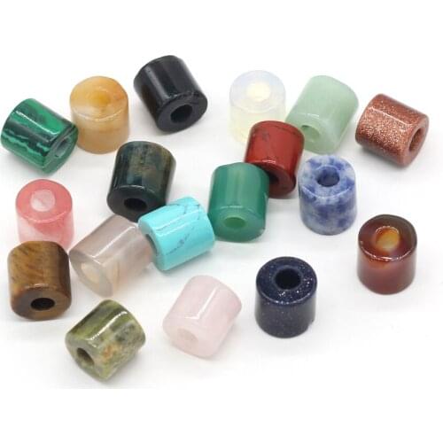 Natural Stone Cylindrical Pendants Can Be Used To Decorate Bracelets Necklaces Simple Compact And Multi-Color Options