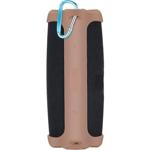 1pc Colorful Silicone Protective Cover With Carabiner Strap for -JBL Charge 5