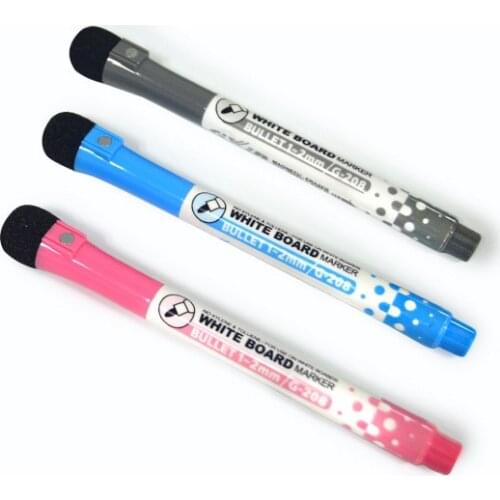 Kids Magnetic White Board Pens 3 PCS/Lot Erasable Whiteboard Marker Red Blue Black Color Pen