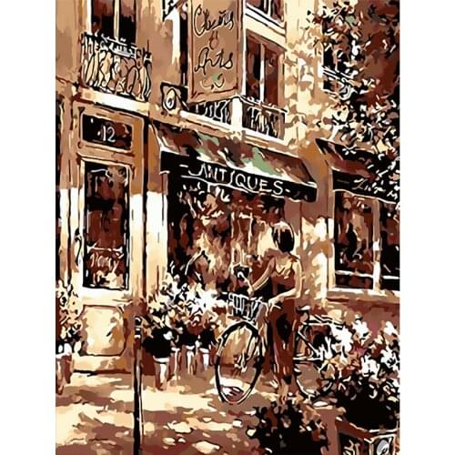 Sea scenery house DIY oil Painting By Numbers Kit acrylic paint by numbers art work diy Paintings art on Canvas By Numbers