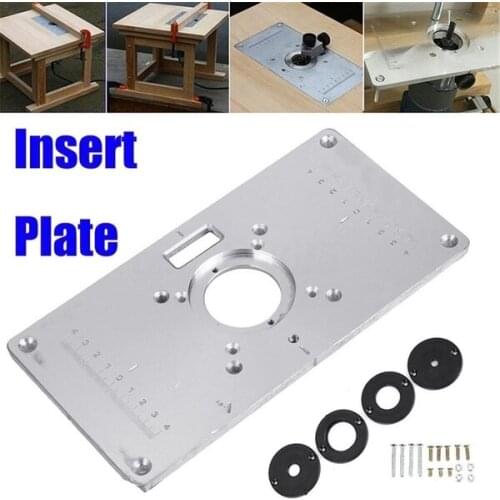 Woodworking Router Table Insert Plate Aluminium Wood Router Trimmer Models Engraving Machine