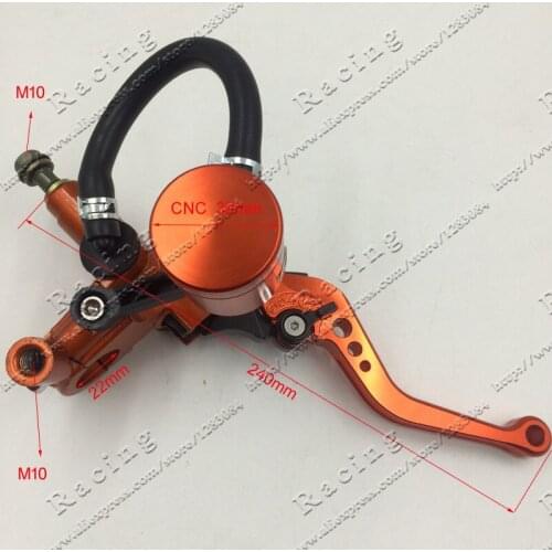 Hydraulic Brake Lever for KTM Dirt Bike Pit Bike With Mirror Mounts 5 gear Lever motorcycle motocross CNC Oil Cup Orange Colour