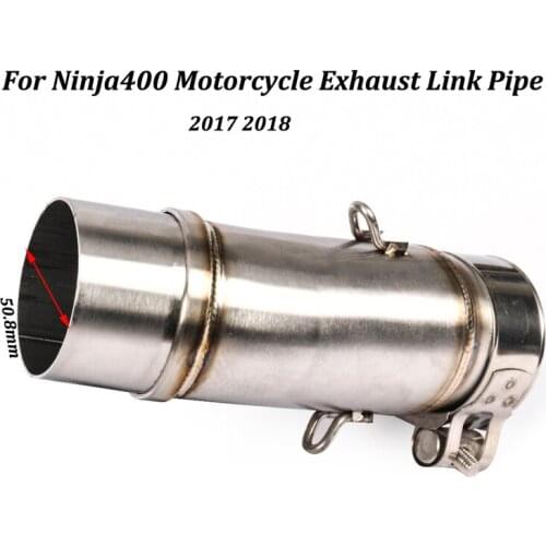 Slip on For Kawasaki Ninja400 Z400 2017 2018 2019 51mm Motorcycle Exhaust Muffler Modified Middle Conncetion Link Pipe