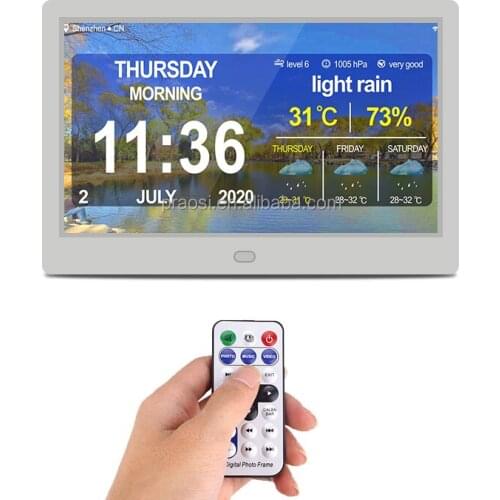 2021 hot sell 10 Inch Wi-Fi smart clock with weather forecast digital dementia calendar day clock for memo loss people