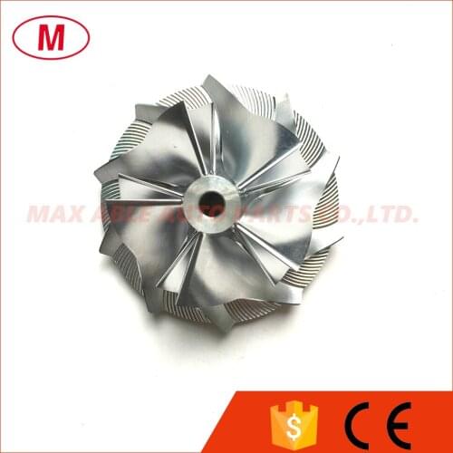 GT15-25 44.50/60.01mm 5+5 blades High Performance Turbo Billet Compressor wheel/Aluminum 2618/Milling compressor wheel