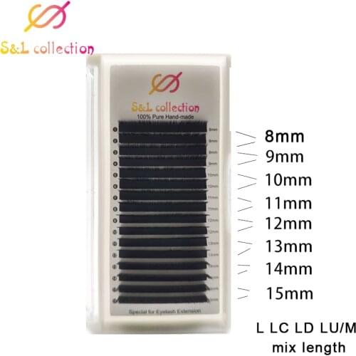 L curl All Thickness Faux Mink Material Individual False Eyelash Extension Russian volume lash extensions