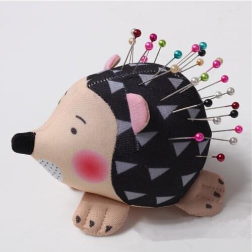 Kawaii Handmade Hedgehog Shape Soft Fabric Pin Cushion Pin Quilting Holder DIY