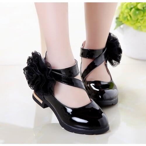 Girls leather princess shoes 2021 spring autumn childrens shoes school girl casual footwear teenage wedding party dance shoes