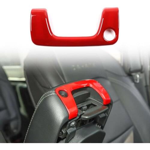 Red Central Armrest Storage Box Keyhole Decor Cover for Jeep Wrangler JL 2018 Up