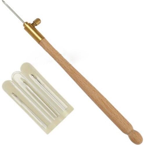 Crochet Hook Wooden Handle Hook For Embroidery Beading Tambour Knitting Needles Crochet Hooks DIY Sewing Accessories croche