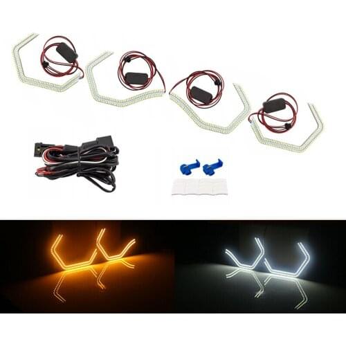 M4 styling Angel Eyes Car LED Light DRL Running lights for BMW 2 3 4 5 6 series E46 Cabrio Coupe 2D F30 E90 E91 E92 E93 E81 E82
