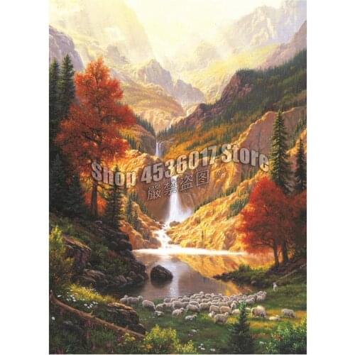 Full Diamond Painting Landscape Mountain Lakes & Rivers Waterfalls 5D DIY Diamond Embroidery Kit Rhinestone mosaic Cross Stitch