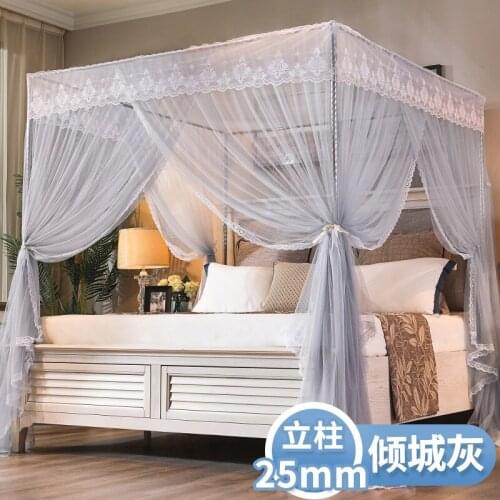 Floor Mosquito Net Household 1.5M Bed Princess Style Court 1.8M Bracket Fixed Mosquito Net 2 M Ultra-Fine-Meshed Thickening 1.2