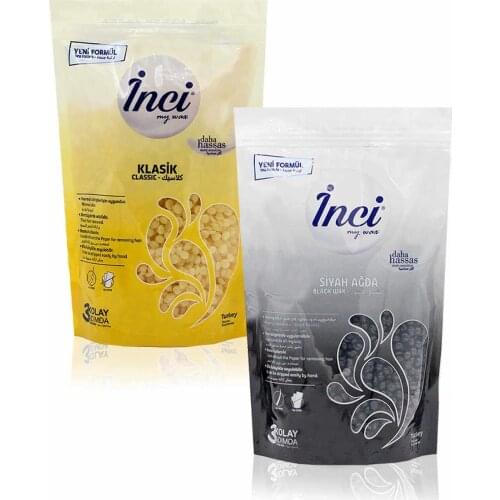 Pearl waxing black + Yellow 2 PCs 200 grams (total 400 grams), hard beads waxing, hair Removal, painlessly bezsiz waxing, natural and sugar-free