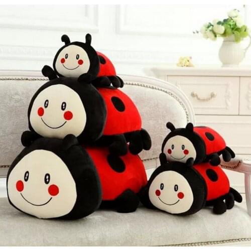 Ladybug Plush Toy Cute Stuffed The beetles Girl Plush Pillow Creative Doll Super Soft Sofa Decorative Pillow Children Kids Toys