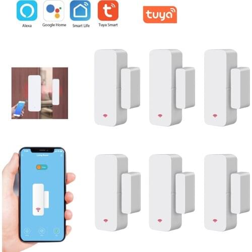 REDEAGLE Tuya Smart Life Wireless WiFi Door Window Sensor Detector App Notification Alert Security Alarm Work Alexa Google Home