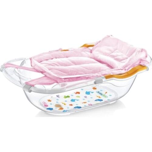 Pink Towel Sparkling Bathtub Net