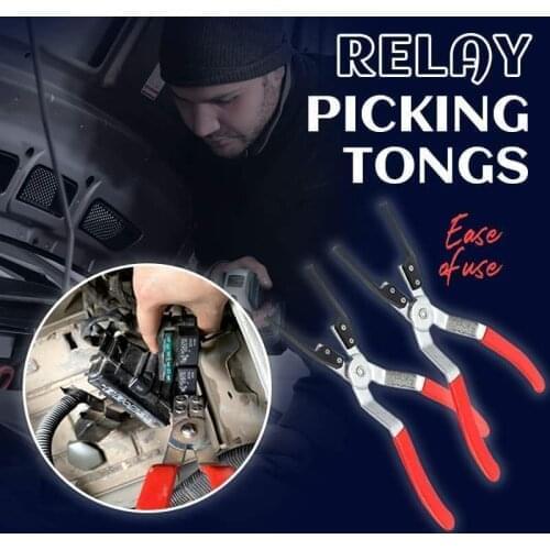 Relay Picking Tongs Universal Car Van Electrical Relay Fuse Puller Remover Install Remove Tool Plier Car Battery Terminal