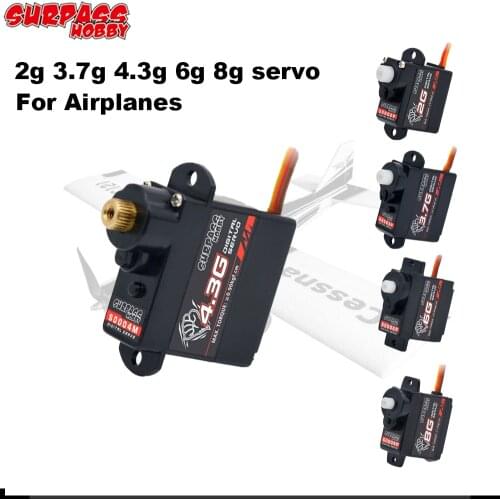 Surpass Hobby Airplane Servo Servo Micro gear Digital Servos 2g 3.7g 4.3g 6g 8g for RC Car Airplanes Fixed-wing Helicopter