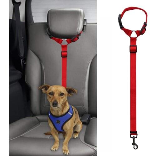 Universal Practical Dog Cat Pet Safety Adjustable Car seat Belt Harness Leash Travel Clip Strap Lead Pet Car Safety Belt